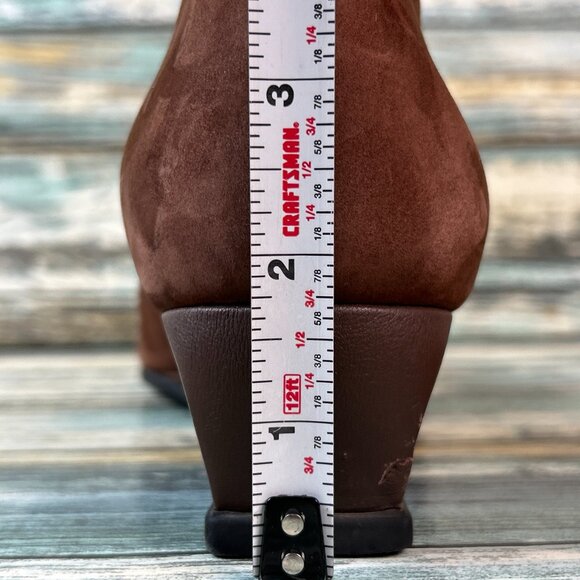 Arche Wedge Pumps Womens 9.5 Brown Nubuck Leather Dress Formal Shoe Comfort Heel - Picture 9 of 13